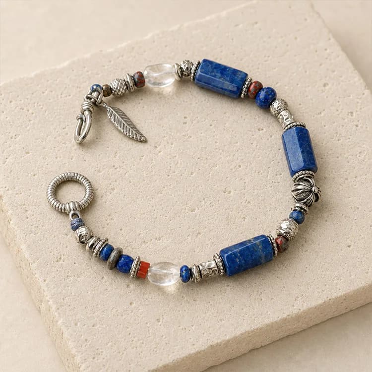 Vintage Eastern-Inspired Single-Strand Bracelet image 1