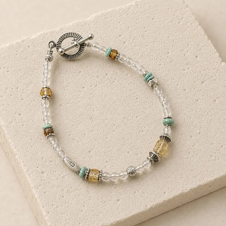 Vintage Natural Crystal Bracelet image 1